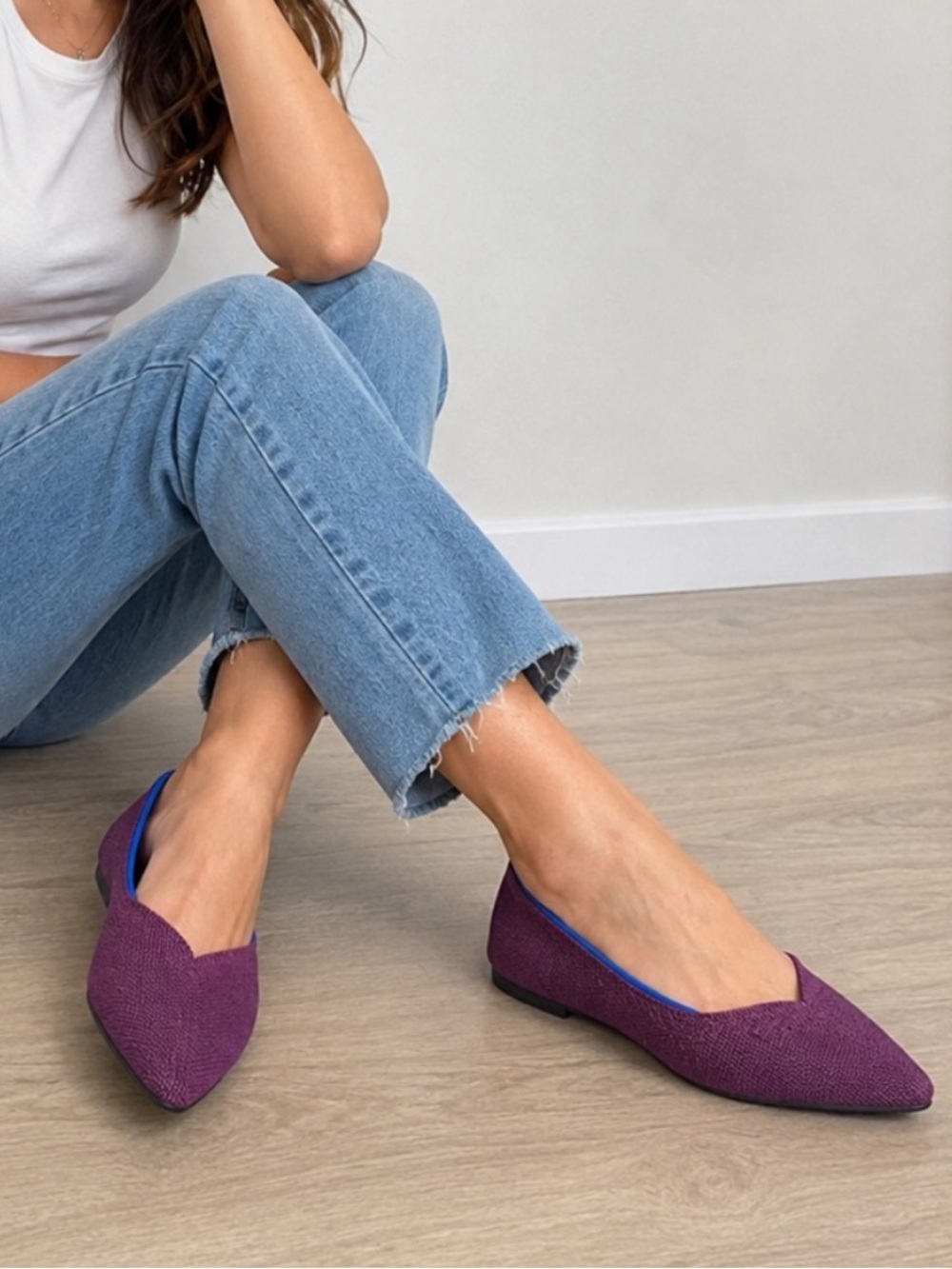Rothy's The Point Wild Orchid Purple Knit Ballet Flats 7 Comfort Travel⁠
ZZ